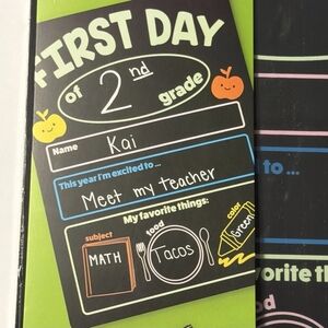 Chalkboard First Day of School Sign